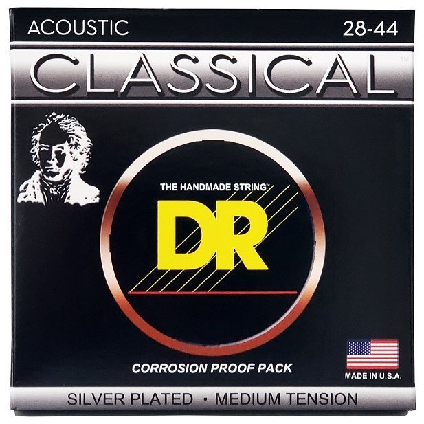 Струны для классической гитары DR Strings CN-M Classical Nylon Medium Tension