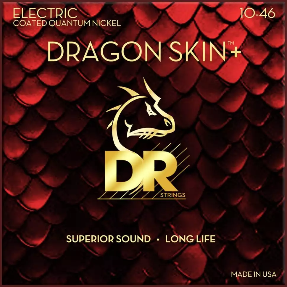 Струни для електрогітари DR Strings DEQ-10 Dragon Skin+ Electric - Medium (10-46) Струни для електрогітари DR Strings DEQ-10 Dragon Skin+ Electric - Medium (10-46)