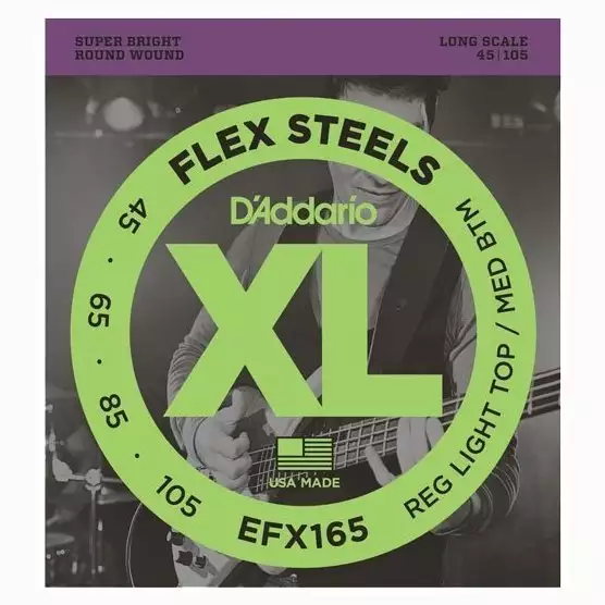 Струны для бас-гитары D'Addario EFX165 XL FlexSteels Bass Light Top / Medium Bottom (45-105) Струны для бас-гитары D'Addario EFX165 XL FlexSteels Bass Light Top / Medium Bottom (45-105)