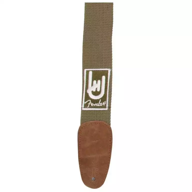 Гитарный ремень Fender OLIVE COTTON/LEATHER