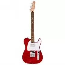  Squier by Fender Affinity Series Telecaster Flame Maple Top Crimson Red Transparent