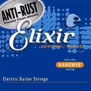 Струни для електрогітари Elixir 12052 Nanoweb Nickel Plated Steel Light 10-46 (EL NW L)