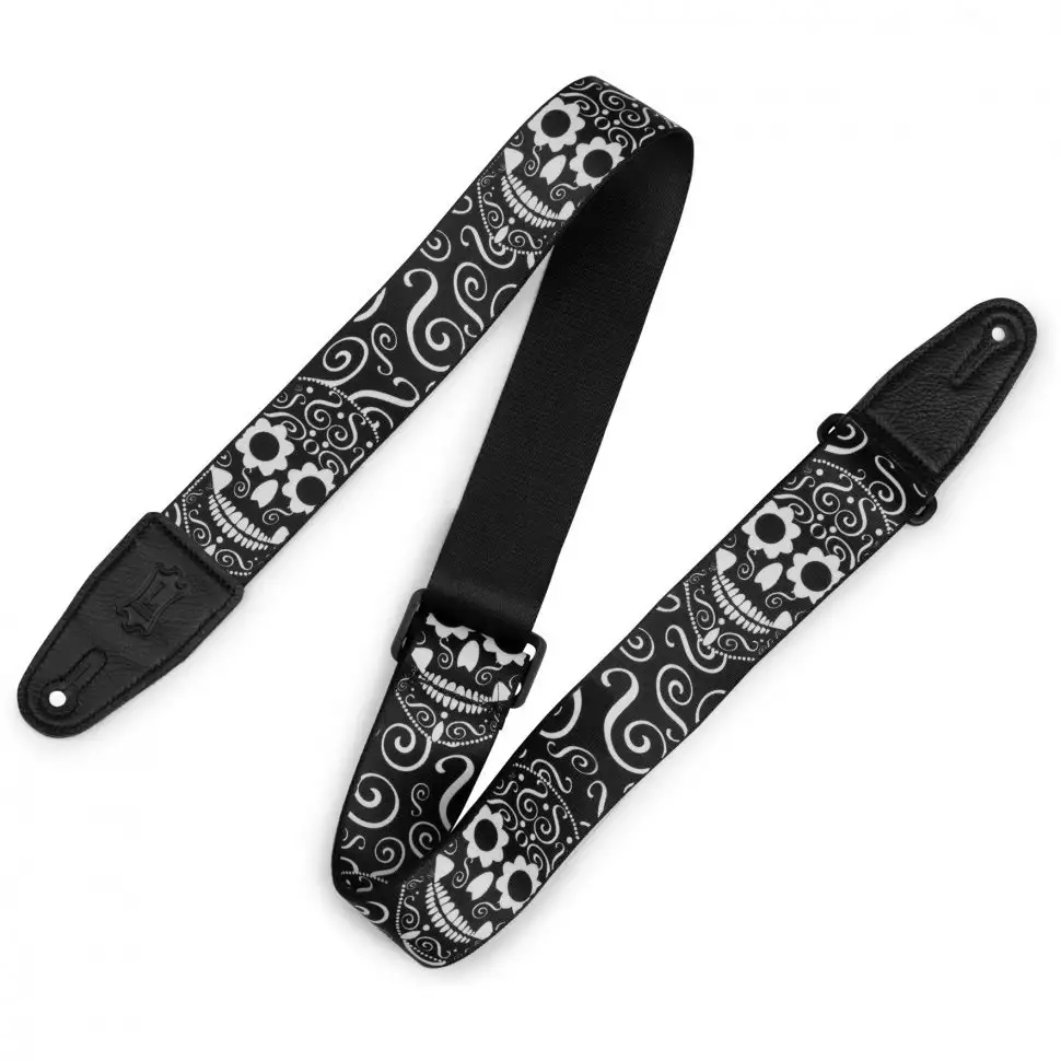 Гитарный ремень Levy's MP2CAL-003 2″ Poly Calaca Guitar Strap – Skulls