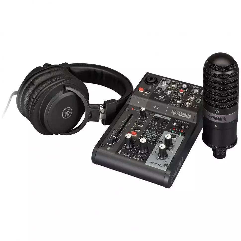 Комплект для звукозапису Yamaha AG03MK2 LSPK Live Streaming Pack (Black) Комплект для звукозапису Yamaha AG03MK2 LSPK Live Streaming Pack (Black)