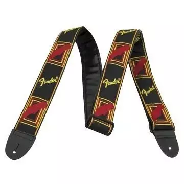 Гітарний ремінь Fender Strap 2 Black Red Logo Гітарний ремінь Fender Strap 2 Black Red Logo
