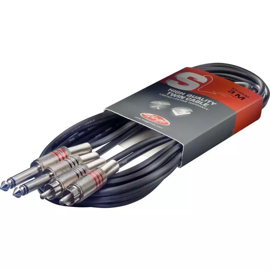 Кабель Jack-RCA Stagg STC3PCM Кабель Jack-RCA Stagg STC3PCM