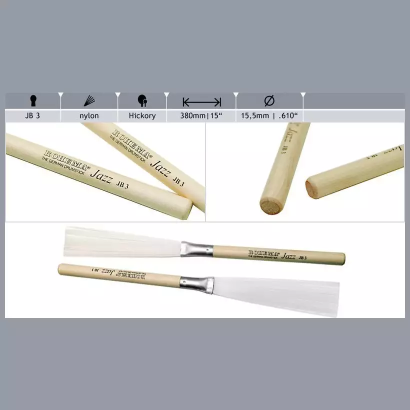 Барабанные щетки Rohema Brushes Jazz JB3 Барабанные щетки Rohema Brushes Jazz JB3