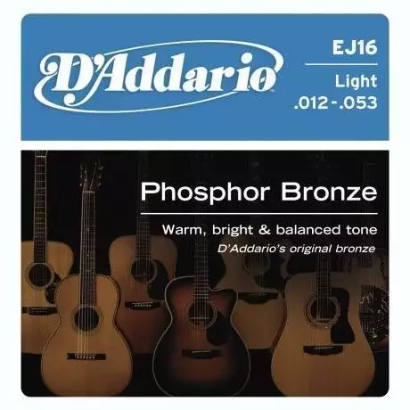 Струны для акустической гитары D'Addario EJ16 Phosphor Bronze Light (12-53) Струны для акустической гитары D'Addario EJ16 Phosphor Bronze Light (12-53)