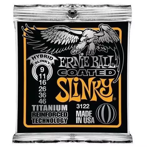Струны для электрогитары Ernie Ball P03122 Coated Hybrid Slinky
