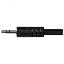 Quik Lok G118BK Stereo 3.5 mm metal jack plug with 4.5 mm diameter spring Black