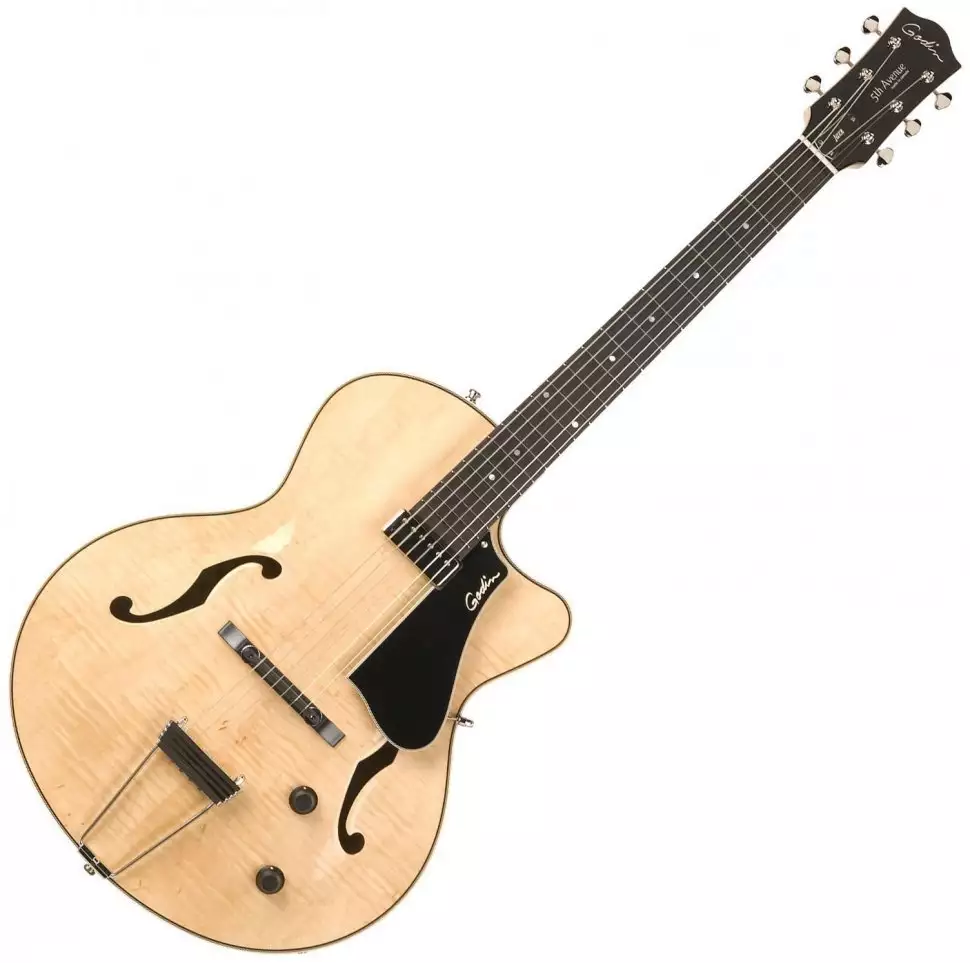 Полуакустическая электрогитара Godin 5th Avenue Jazz Natural Flame AAA with Tric