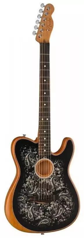 Полуакустическая электрогитара Fender American Acoustasonic Telecaster Black Paisley Ltd Полуакустическая электрогитара Fender American Acoustasonic Telecaster Black Paisley Ltd