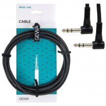 Gewa Basic Line Angled Stereo Jack 6,3 мм/Stereo Jack 6,3 мм (0,3 м, 6 шт)