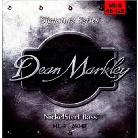 Струны для бас-гитары Dean Markley 2604B Nickelsteel Bass ML5 45-128 Струны для бас-гитары Dean Markley 2604B Nickelsteel Bass ML5 45-128