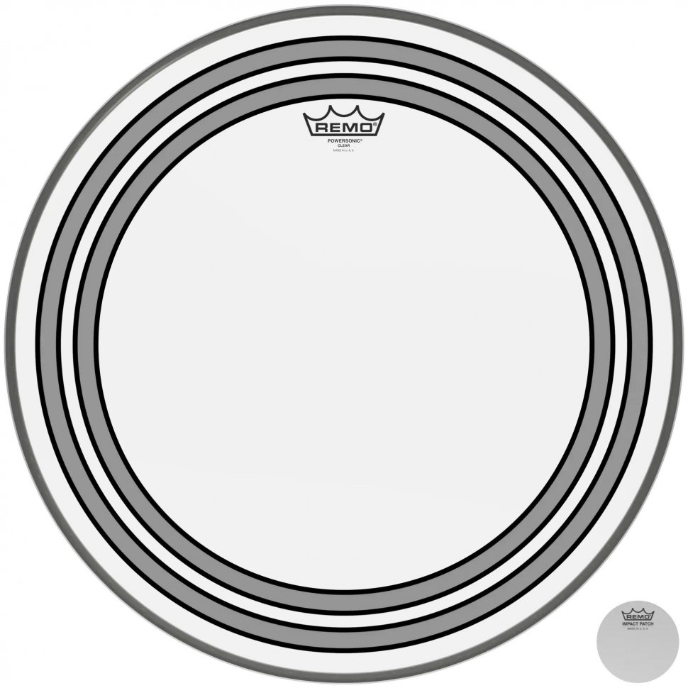 Пластик для бас-барабана Remo Powersonic Clear PW-1320-00