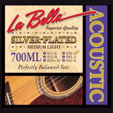 Струны для акустической гитары La Bella 700ML - Фото №142486
