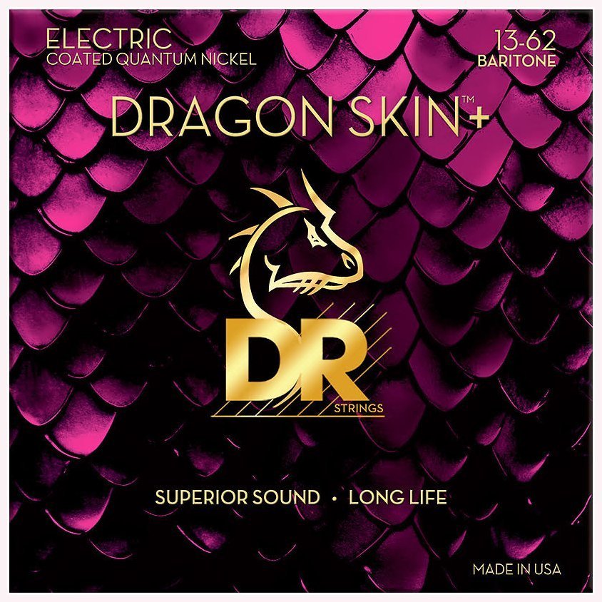Струни для електрогітари DR Strings Dragon Skin+ Electric - Baritone (13-62)