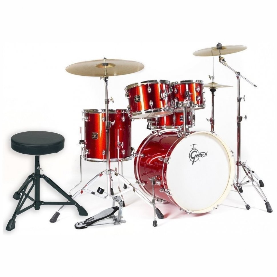 Барабанна установка Gretsch Energy (20" BD, 3 Cymbals) Red