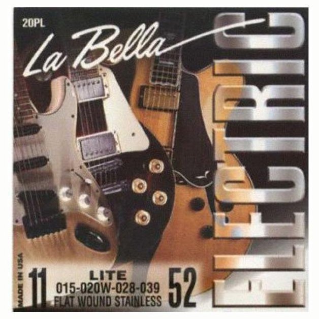 Струны для электрогитары La Bella Jazz Flats 20PL, 11-52