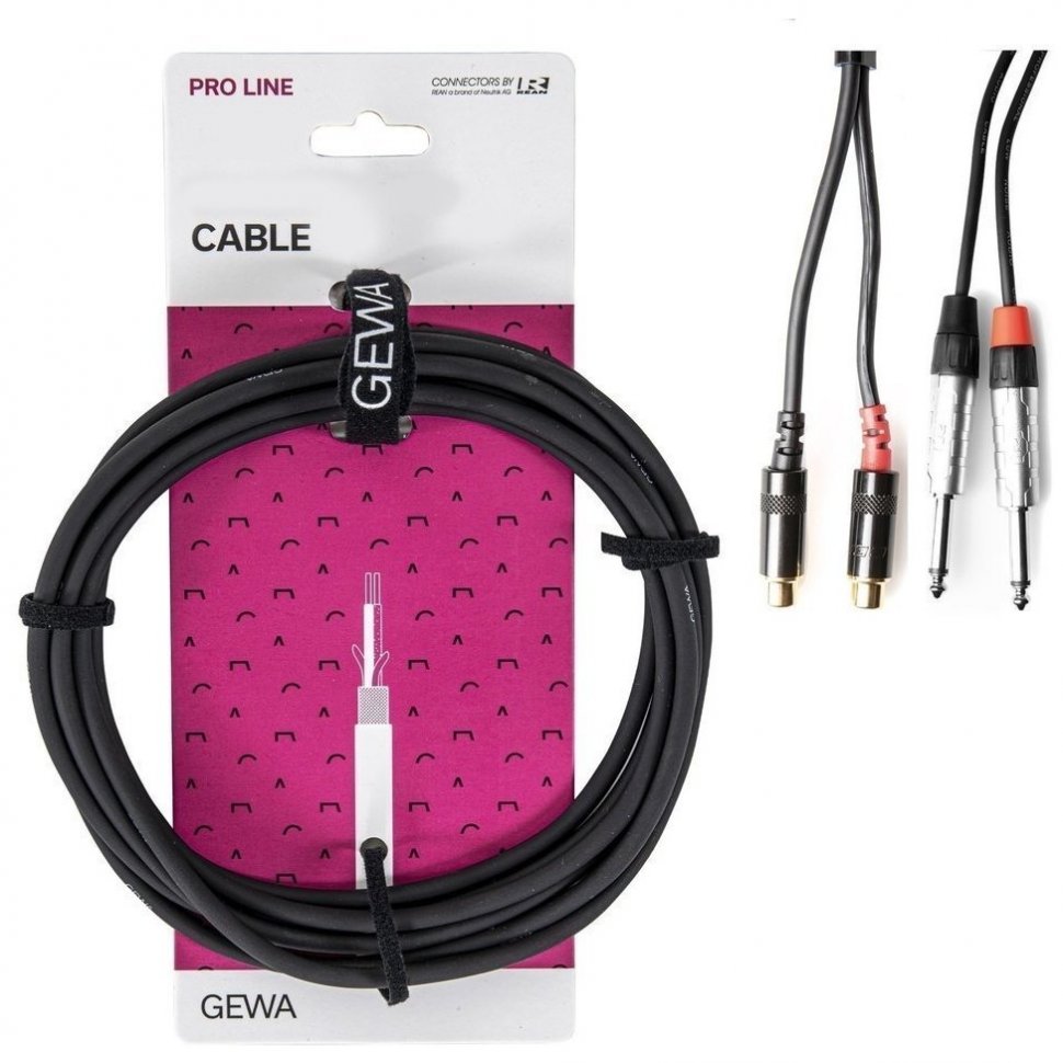 Gewa Pro Line 2x RCA/2x Mono Jack 6,3 мм (6 м)