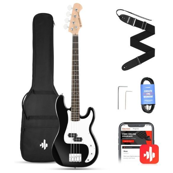 Комплект с бас-гитарой Donner Music DPB-510 Electric Bass Guitar Black
