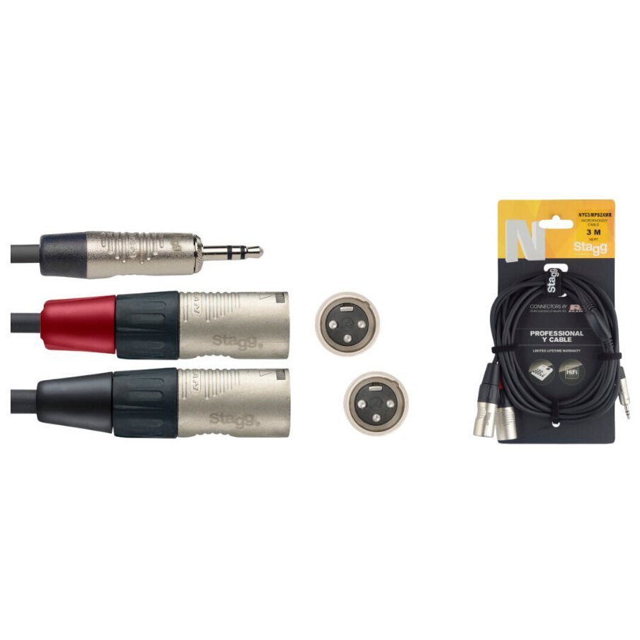 Кабель инсертный Stagg NYC3/MPS2XMR Кабель инсертный Stagg NYC3/MPS2XMR