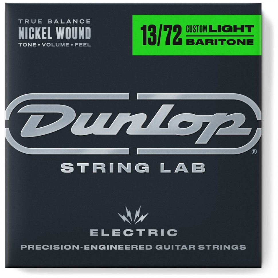 Струни для електрогітари Dunlop Den1372 Nickel Wound Electric Baritone Guitar Strings (13-72)