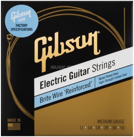Струны для электрогитары Gibson SEG-BWR11 BRITE WIRE REINFORCED 11-50 MEDIUM - Фото №128022