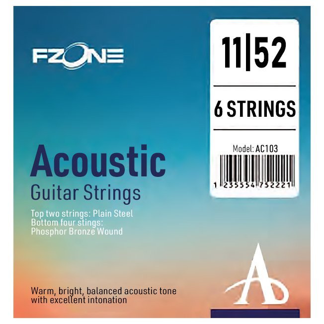 Струны для акустической гитары Fzone AC103 ACOUSTIC PHOSPHOR BRONZE (11-52)