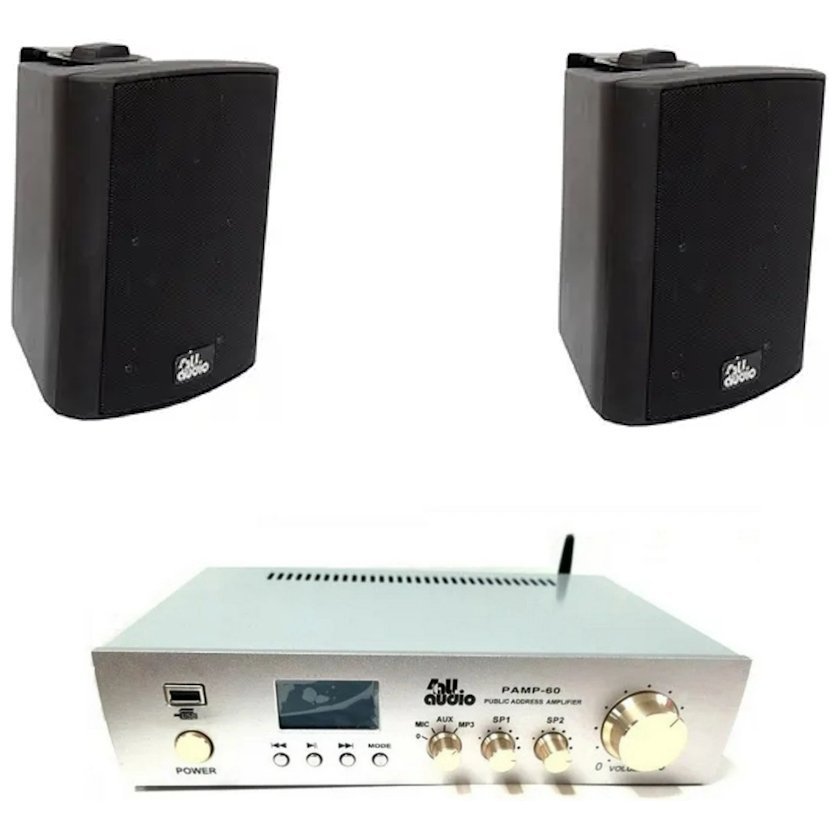 Трансляционный комплект 4all Audio SET 2xWALL 420 IP Black 1xPAMP-60-BT