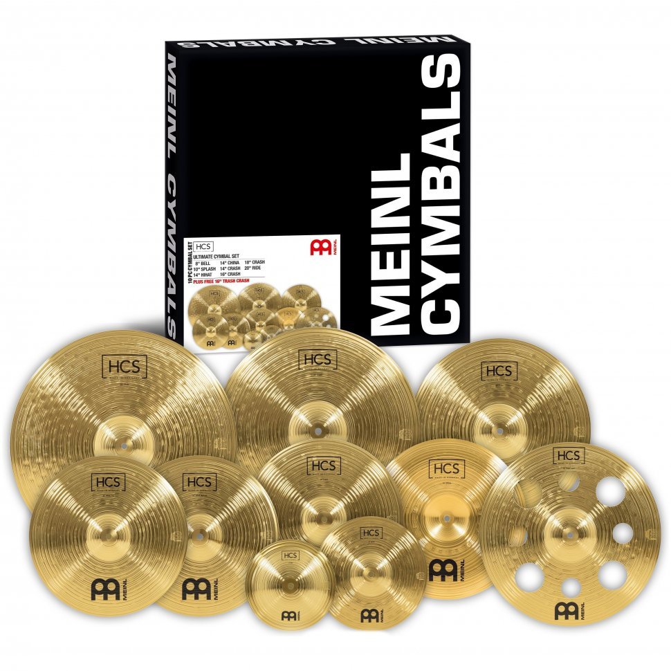 Набор тарелок для ударных Meinl HCS HCS-SCS1 (H14", C14", C16", C18", CH14", R20", B8", S10" + TRC16")