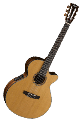 Классическая гитара со звукоснимателем Cort CEC7 NAT - Фото №4432