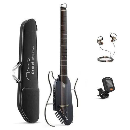 Тихая гитара Donner Music HUSH-I Silent Guitar Maple Black