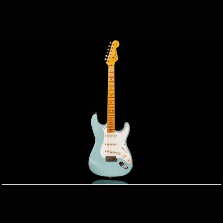Электрогитара Fender Custom Shop 1957 Stratocaster Relic Faded Aged Daphne Blue Heavy Relic Super Faded Aged 3-Color Sunburst - Фото №140164
