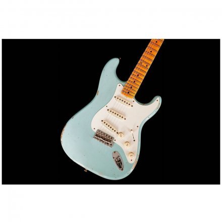 Электрогитара Fender Custom Shop 1957 Stratocaster Relic Faded Aged Daphne Blue Heavy Relic Super Faded Aged 3-Color Sunburst - Фото №140167