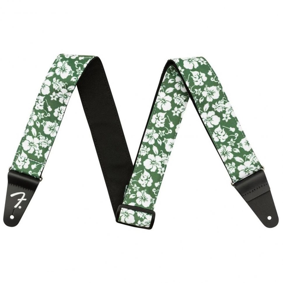 Гитарный ремень Fender Strap 2" Hawaiian Straps Green Floral