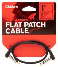D'Addario PW-FPRR-01 Custom Series Flat Patch Cable 1'
