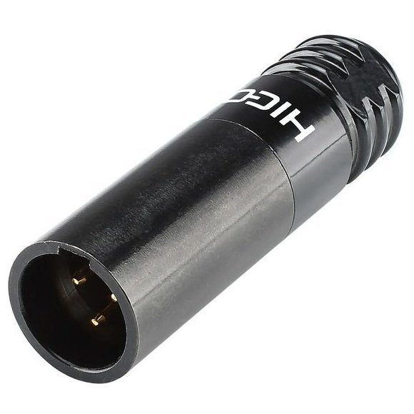 Sommer Cable HI-XMCM3-B HICON Mini-XLR 3P Male, Metal, Gold-Plated, Black