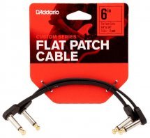 D'Addario PW-FPRR-206 Custom Series Flat Patch Cables 6&quot;