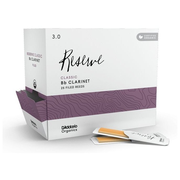 Тростини для кларнета D'Addario Organic Reserve Classic Bb Clarinet #3.0 - 1 pc