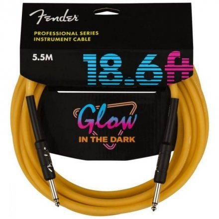 Кабель Fender Cable Professional Series 18.6&#039; Glow In Dark Orange - Фото №140141