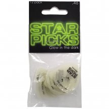 Cleartone EVERLY GLOW IN THE DARK STAR PICK THIN .46mm (12-PACK)