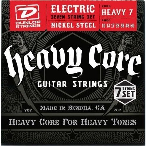 Струни для електрогітари Dunlop DHCN1060 Heavy Core Heavy 7 Set 10-60