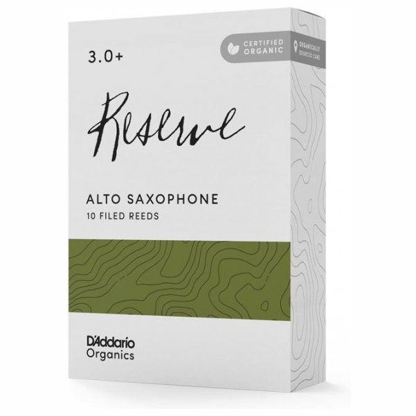 Трость для саксофона альт D'Addario Organic Reserve - Alto Sax #3.0+ - 1 pc Трость для саксофона альт D'Addario Organic Reserve - Alto Sax #3.0+ - 1 pc