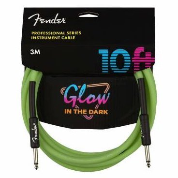 Кабель инструментальный Fender Cable Professional Series 10&#039; Glow In Dark Green - Фото №141113