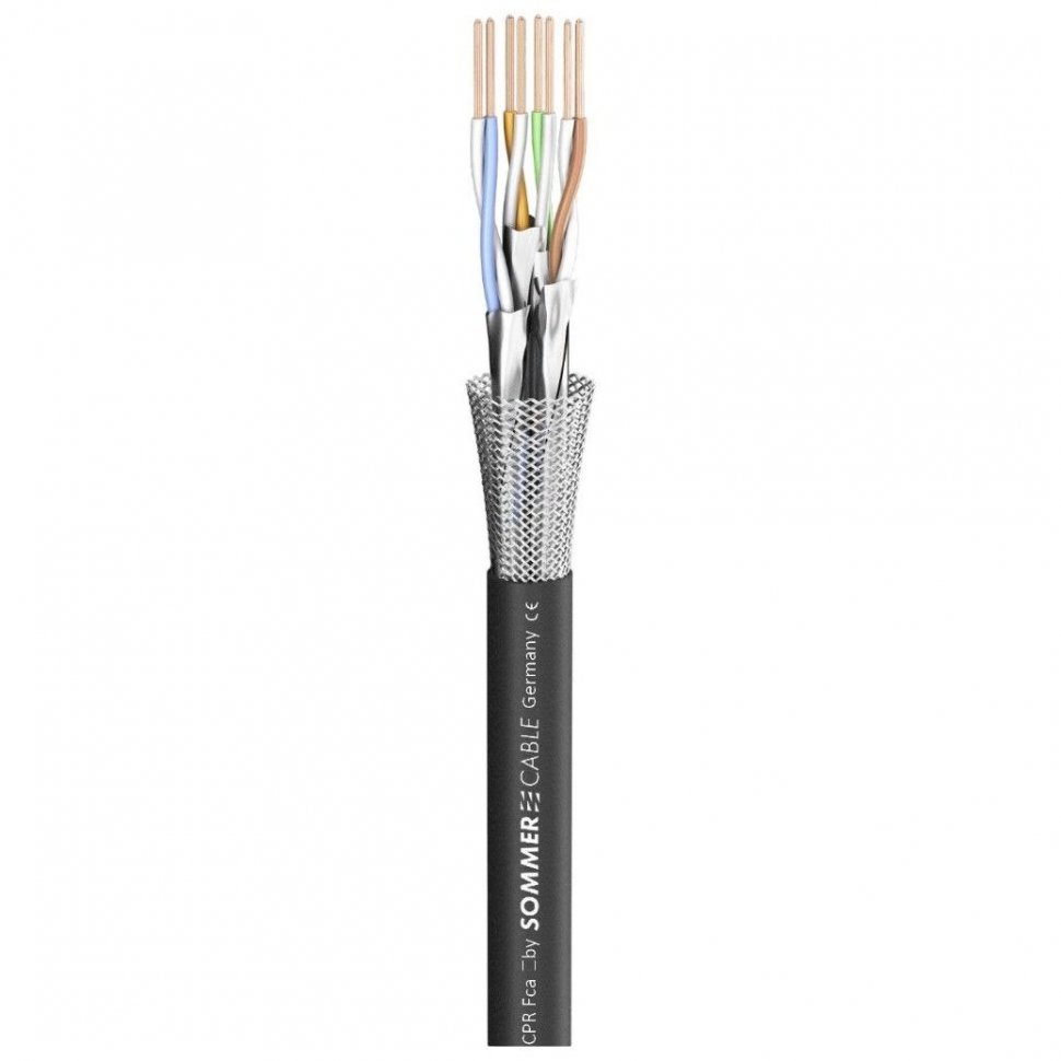 Сетевой кабель Sommer Cable 581-0071 Cat.7 SC-Mercator CAT.7 PUR; PUR; black, &Oslash; 6,40 mm
