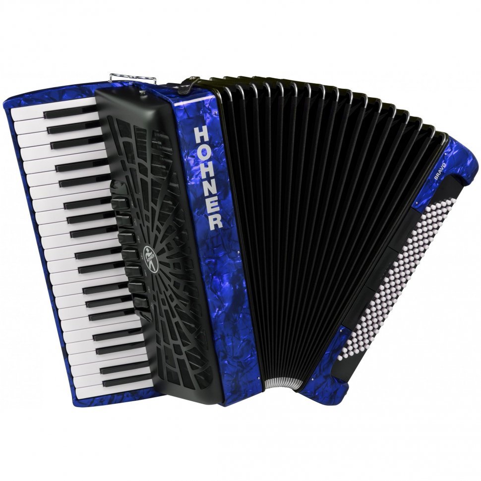 Аккордеон Hohner Bravo III 120 Dark Blue A16842 SilentKey (з чохлом)