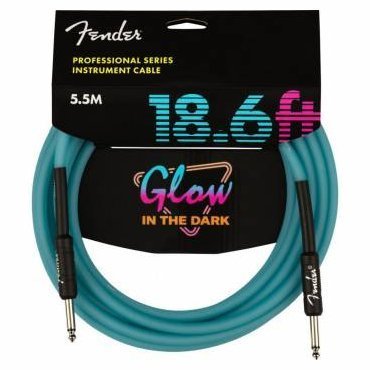 Кабель инструментальный Fender Cable Professional Series 18.6&#039; Glow In Dark Blue - Фото №141066