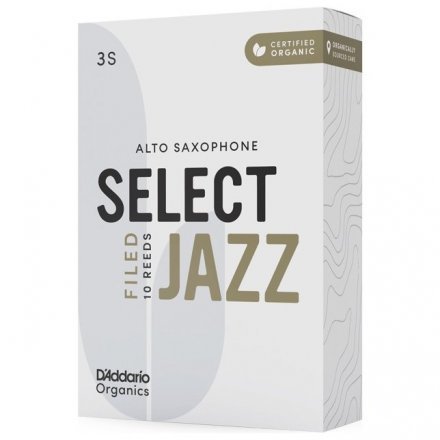 Тростини для саксофона альт Rico D&#039;ADDARIO ORGANIC SELECT JAZZ - ALTO SAX FILED 3S - 10 PACK - Фото №155884