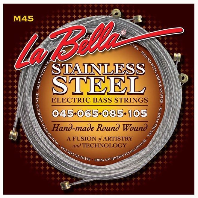 Струны для бас-гитары La Bella Nickel Round Wound SN45, 45-105 Струны для бас-гитары La Bella Nickel Round Wound SN45, 45-105